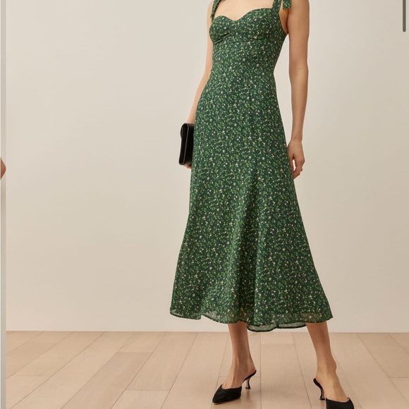 Reformation Dresses & Skirts - Reformation Green Floral Nadira Dress